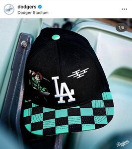 ドジャースが鬼滅の刃とのコラボキャップ全ぼうを公開！炭治郎や和柄が