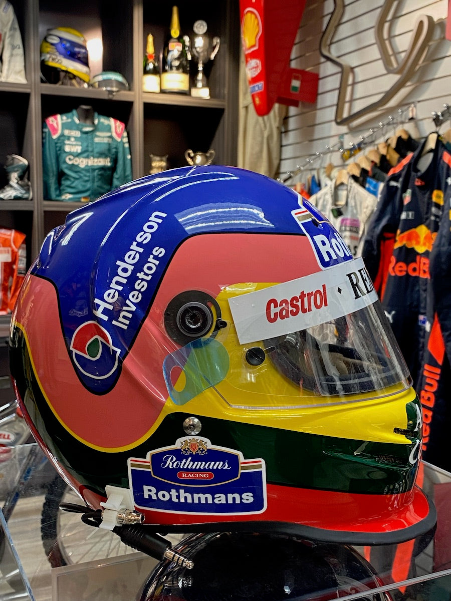 1997 Jacques Villeneuve Signed Bell Dominator Rothmans Williams Replic