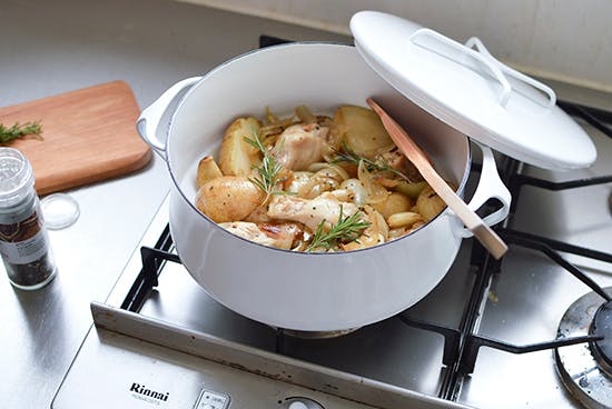 まもなく終了】DANSK/ダンスク/コベンスタイル2/両手鍋23cm（白