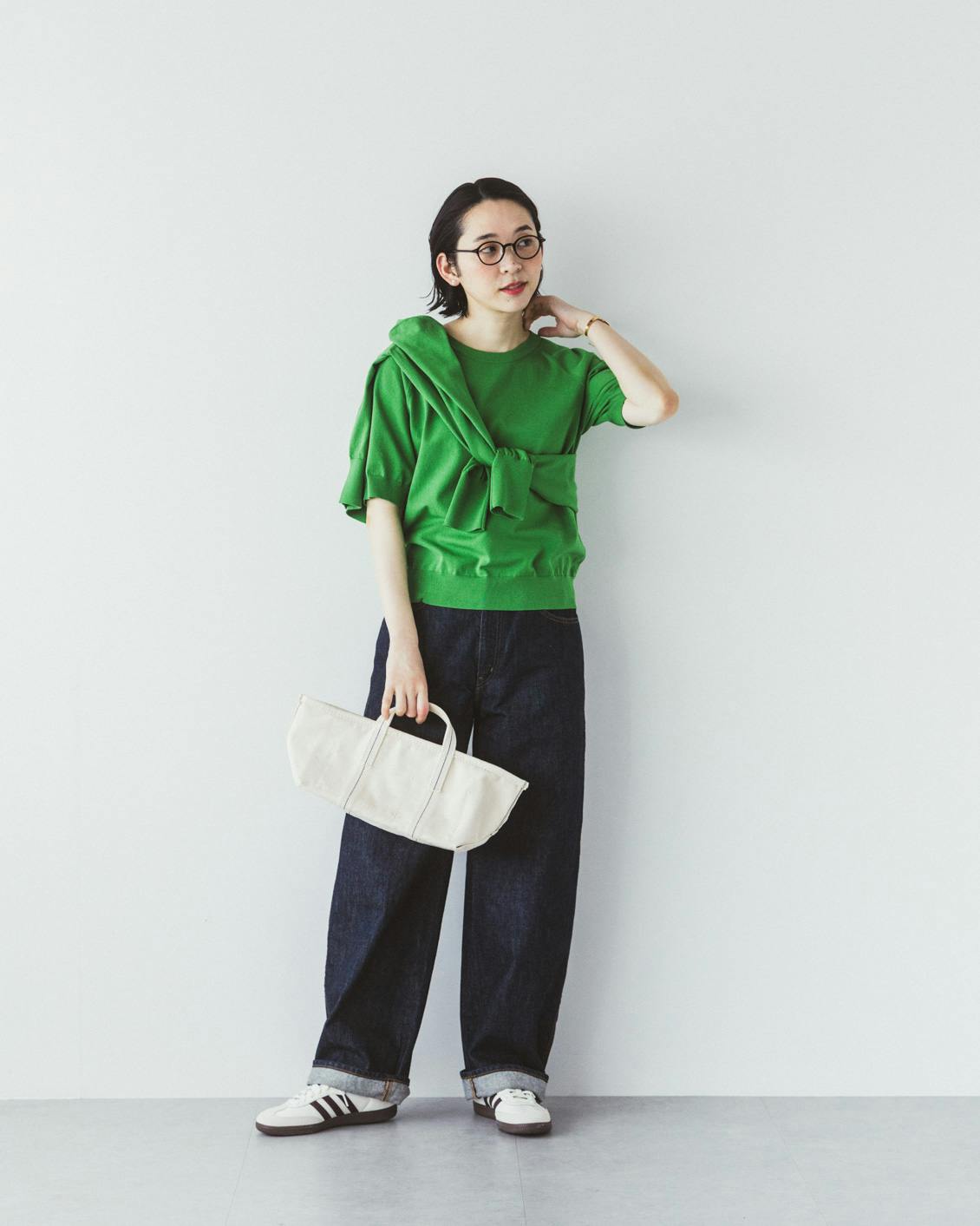 カジュアルから、きちんとまで」アンサンブルニット（半袖