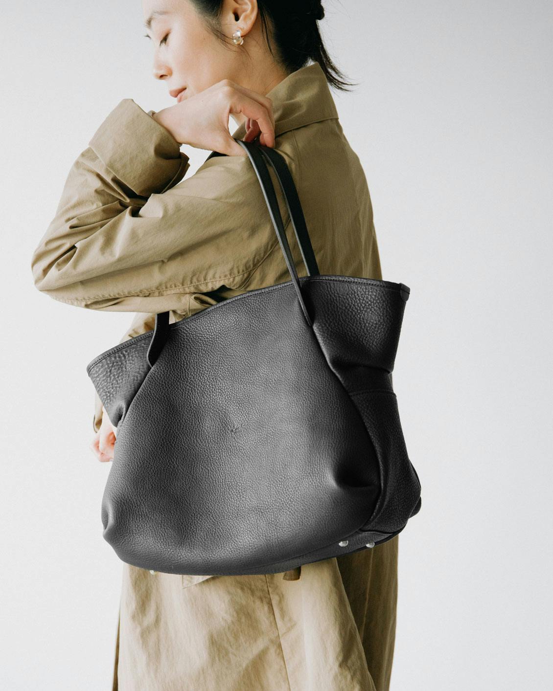 Ense / アンサ / レザートートバッグ（ブラック） - 北欧、暮らしの道具店