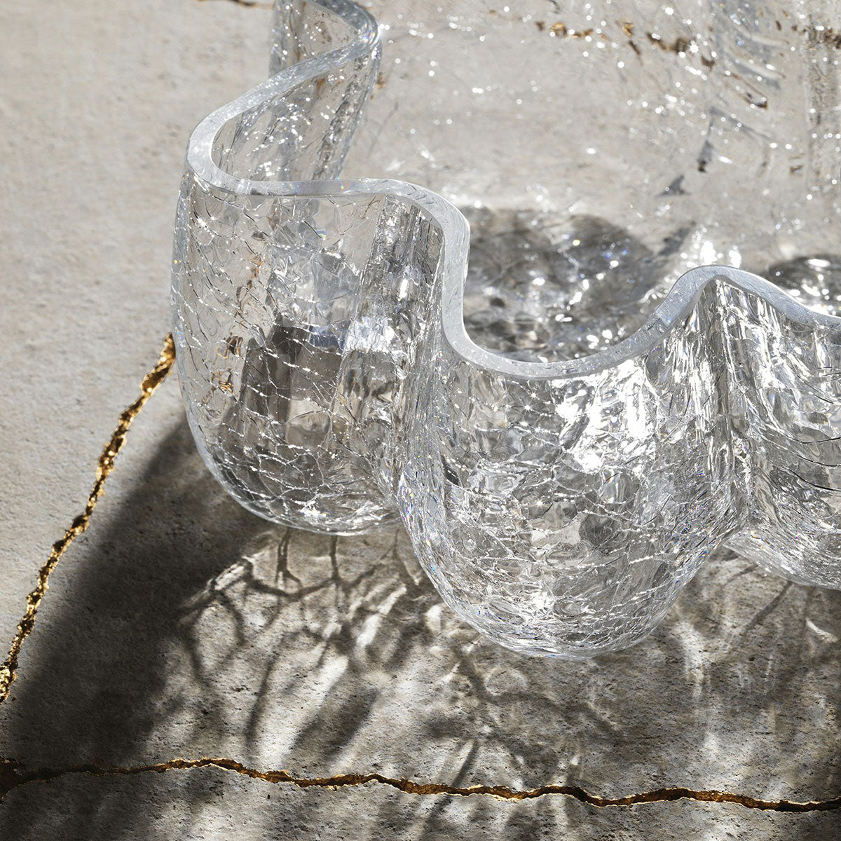 KOSTA BODA コスタボダ CRACKLE フラワーベース ( M / クリア )｜北欧雑貨