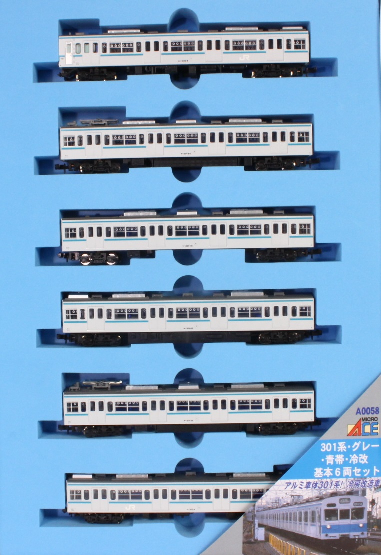 マイクロエース A0058 301系 グレー 青帯 冷改 基本6両セット タムタム
