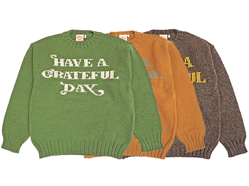 HAVE A GRATEFUL DAY】WOOL KNIT CREW – ホーリースモーク