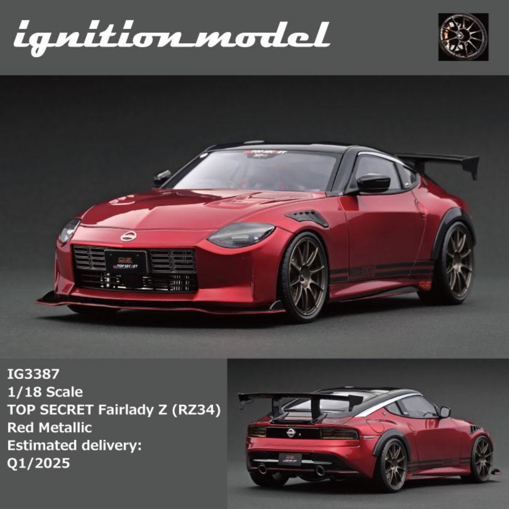Ignition Model 1:18 Nissan TOP SECRET Fairlady Z (RZ34) Red