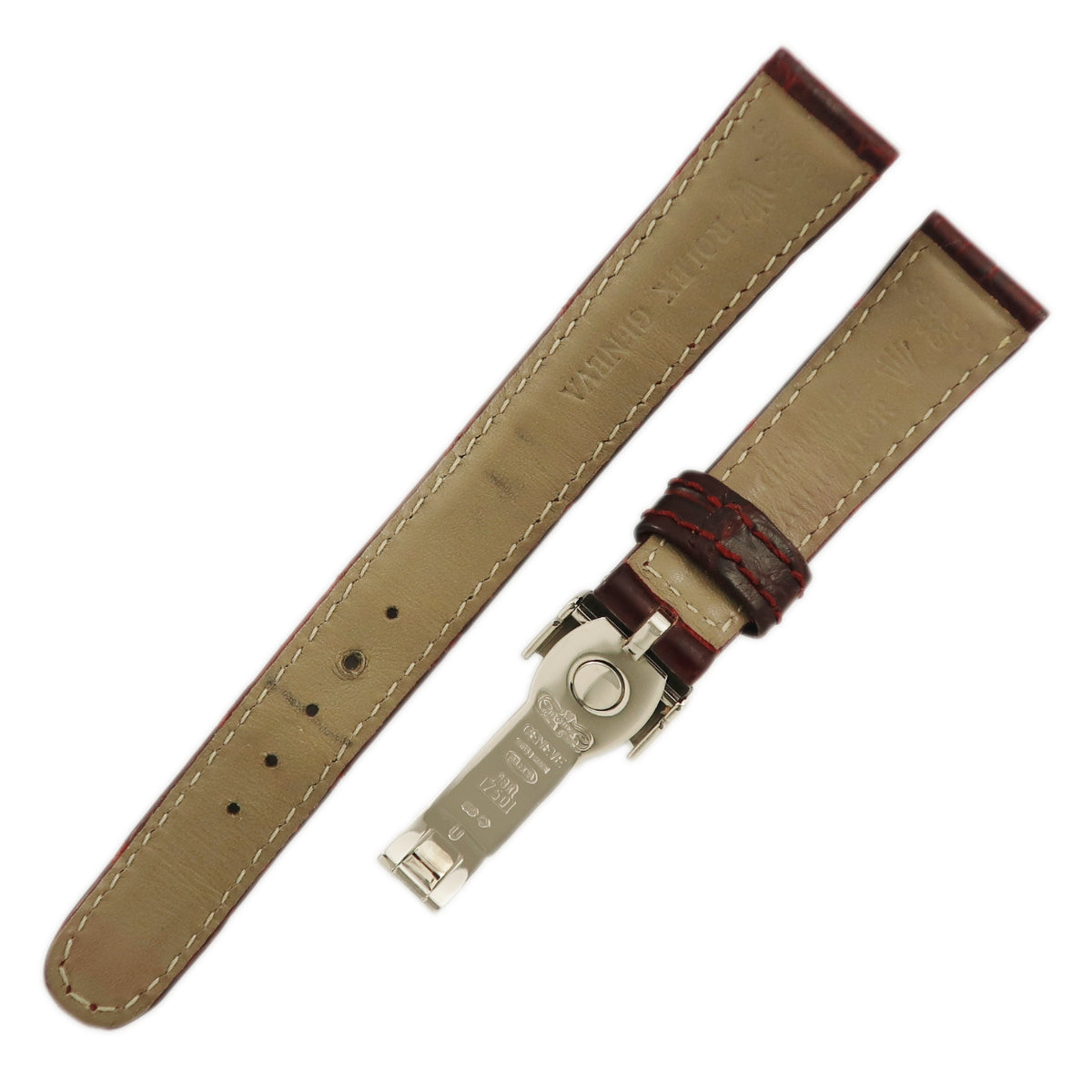 ロレックス ROLEX チェリーニ用 クロコバンド レッド クロコダイル