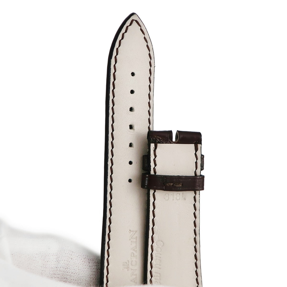 ブランパン BLANCPAIN 純正 クロコ ベルト ブラウン クロコダイル