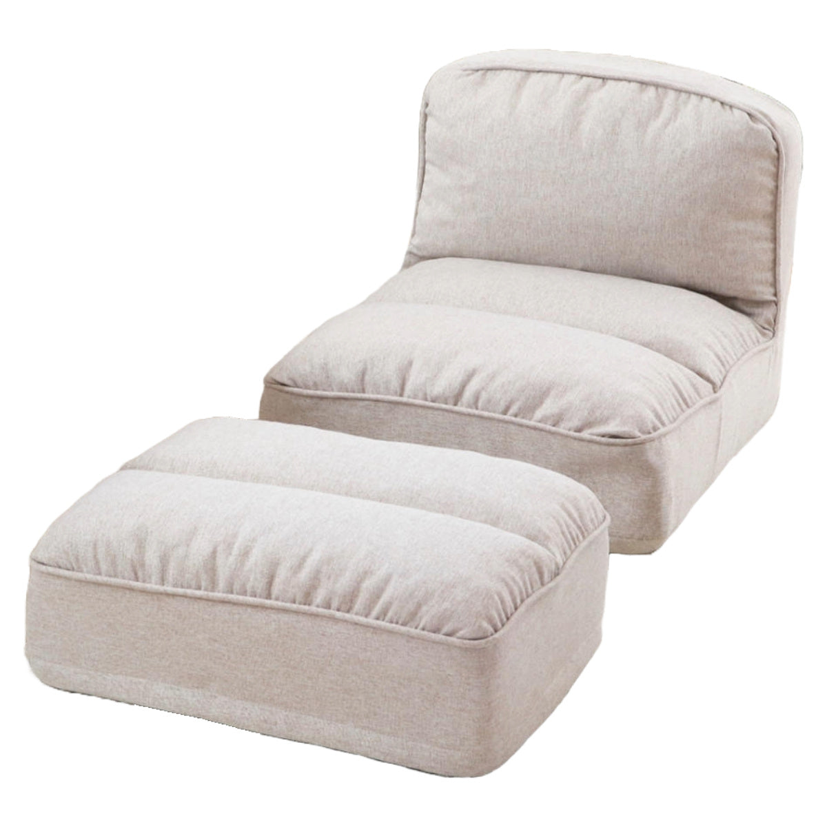 座椅子 幅53cm オットマン付き 高反発 ウレタン ファブリック – ハウジー