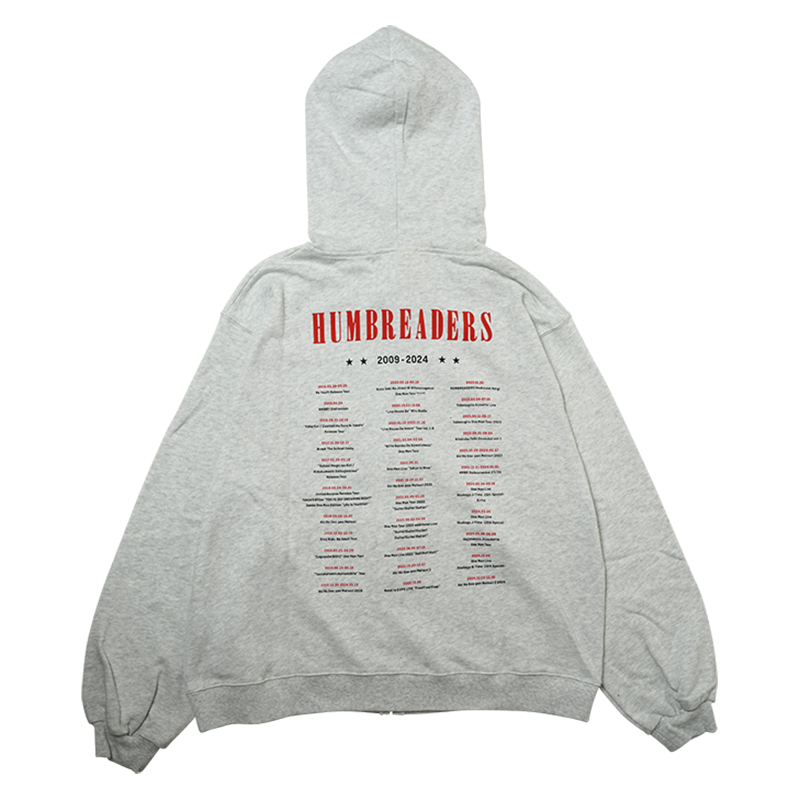 15周年ZIPパーカー 〈自主企画〉［グレー］ | ハンブレッダーズ