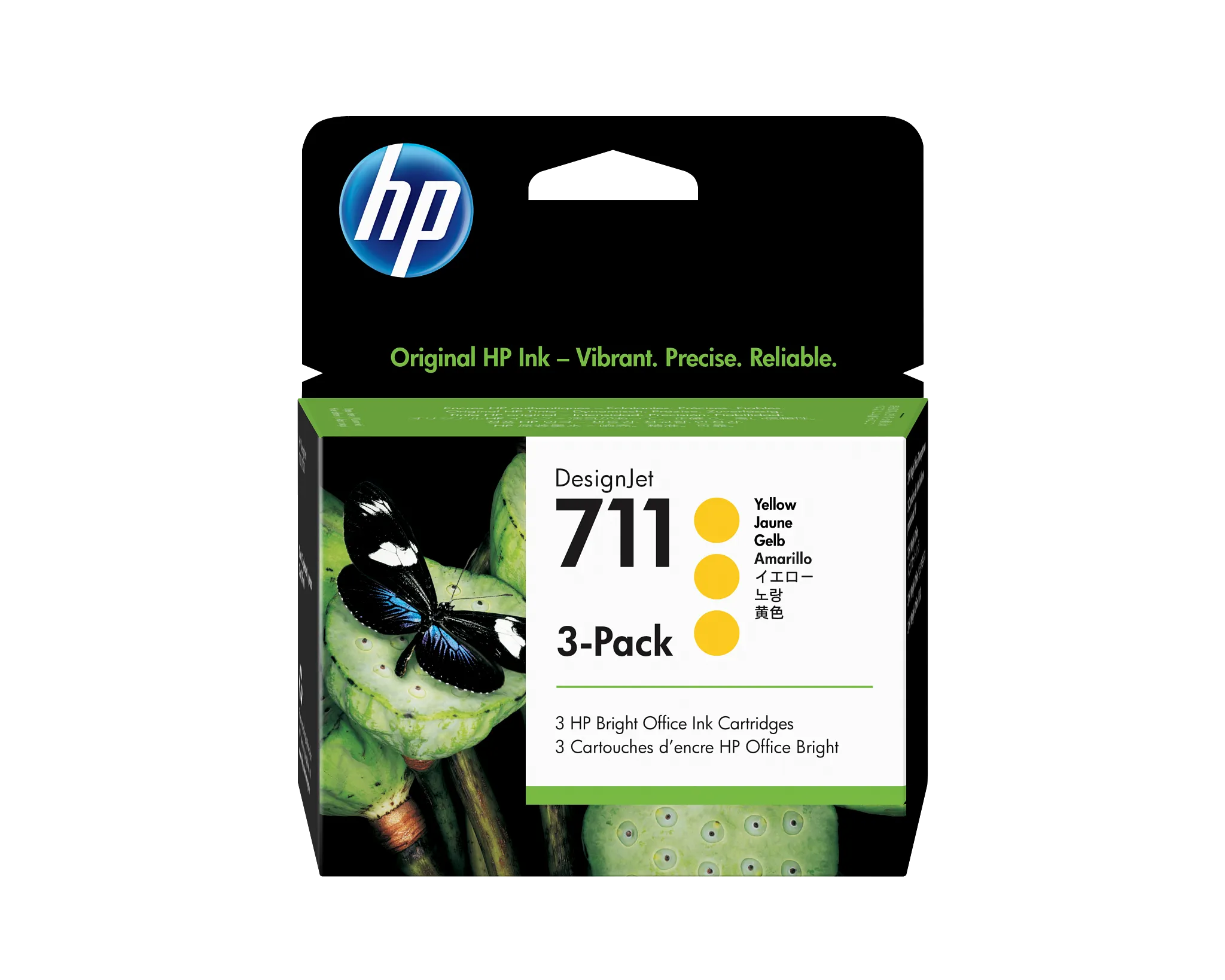 HP 711 3-pack 29-ml Yellow Designjet Ink Cartridge,CZ136A