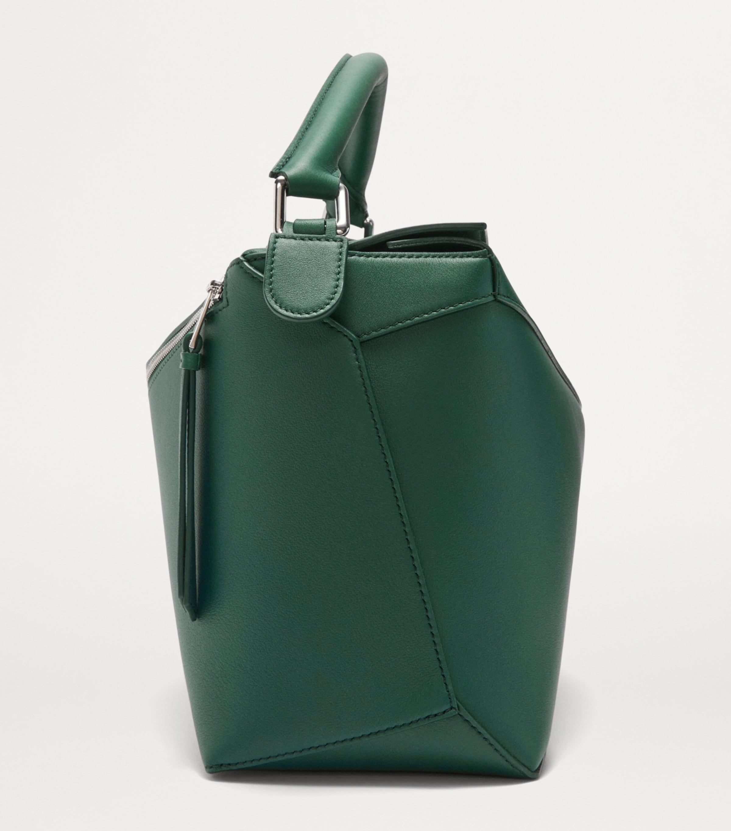 LOEWE Green Large Leather Puzzle Edge Top-Handle Bag | Harrods US