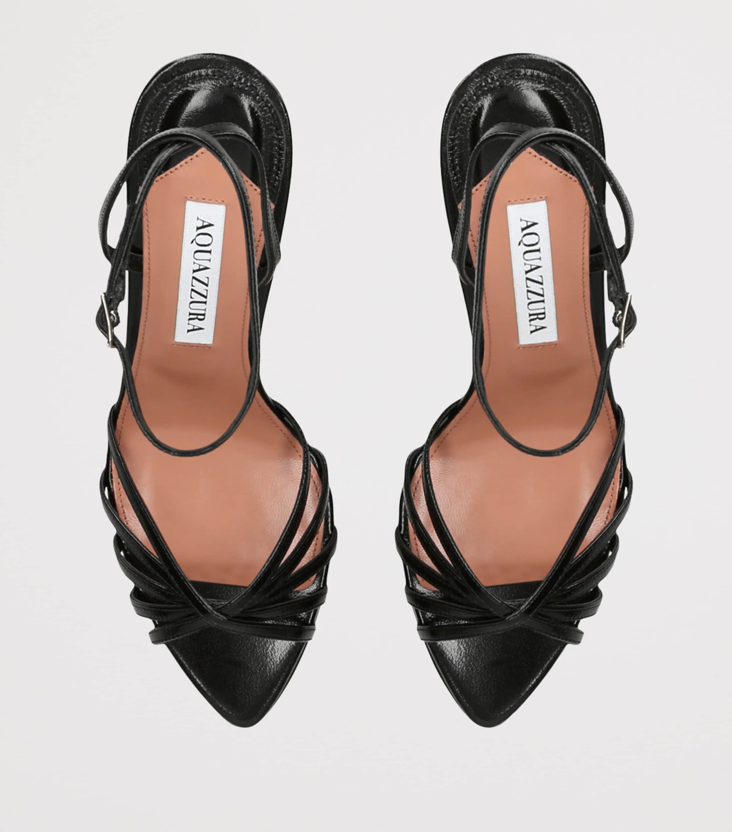 Aquazzura Black Leather Tell Me Sandals 85 | Harrods US