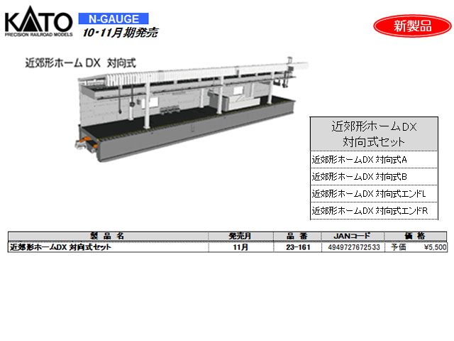 カトー 23-161 近郊形ホームDX 対向式セット 鉄道模型 Nゲージ | 鉄道