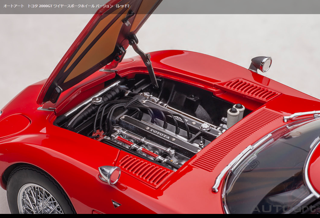 1/18 トヨタ 2000GT ワイヤースポークホイールバージョン レッド