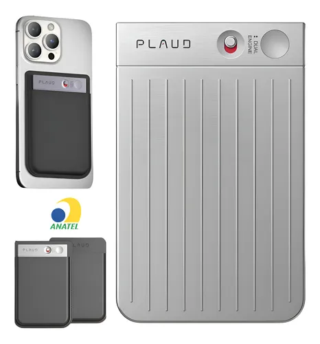 Plaud Note Gravador De Voz Ai E Tradutor Com Chatgpt 64gb Silver