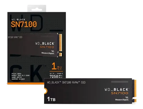 SSD 1TB M.2 2280 NVMe Pcie 4.0 Gen4 WD Black SN7100 Western