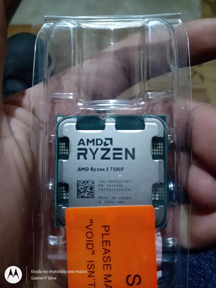 Processador Ryzen 5 7500F 6/12 3.7-5.0Ghz Max L3=32M TDP 65W