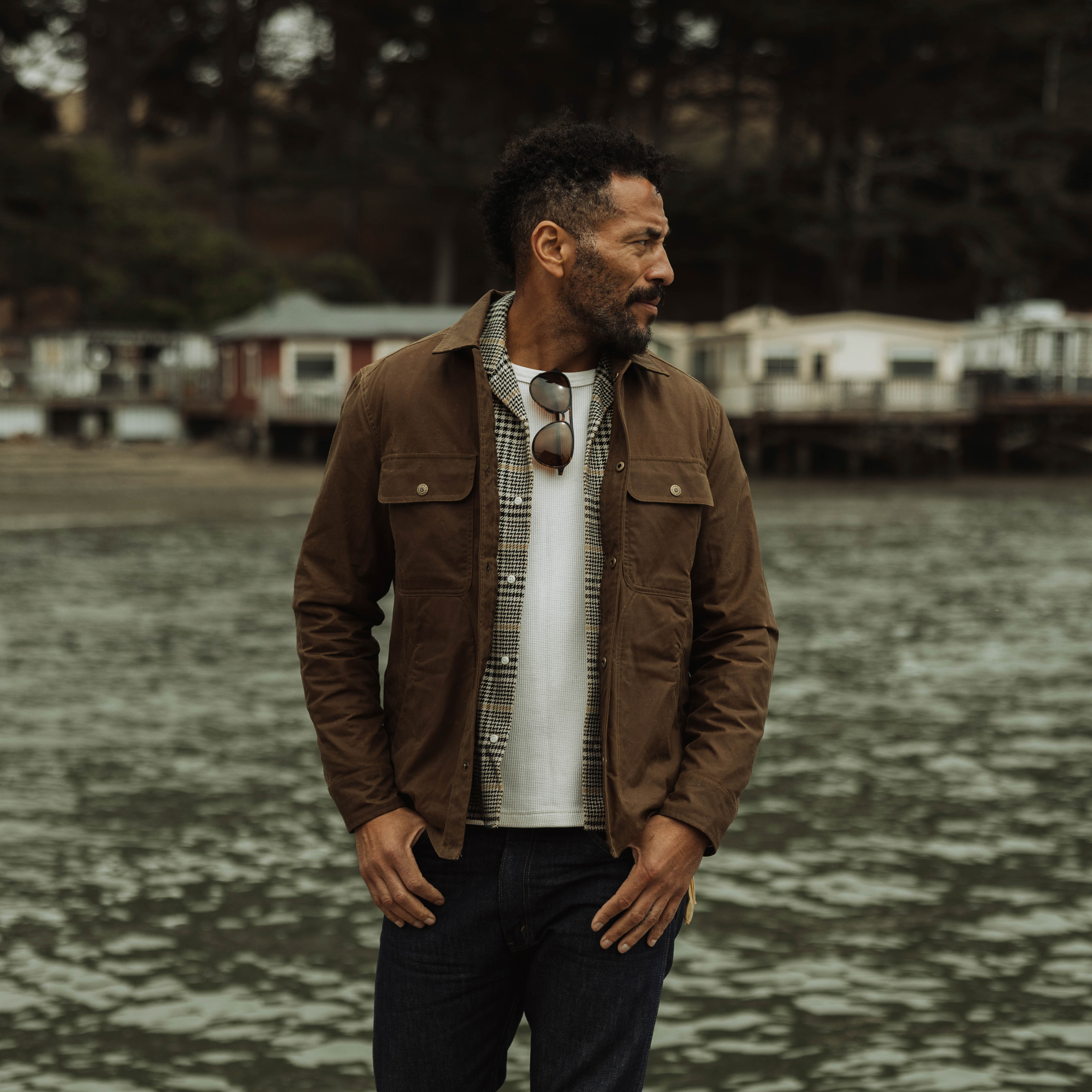 Flint and Tinder Bighorn Waxed Shirt Jacket - Brown | Waxed