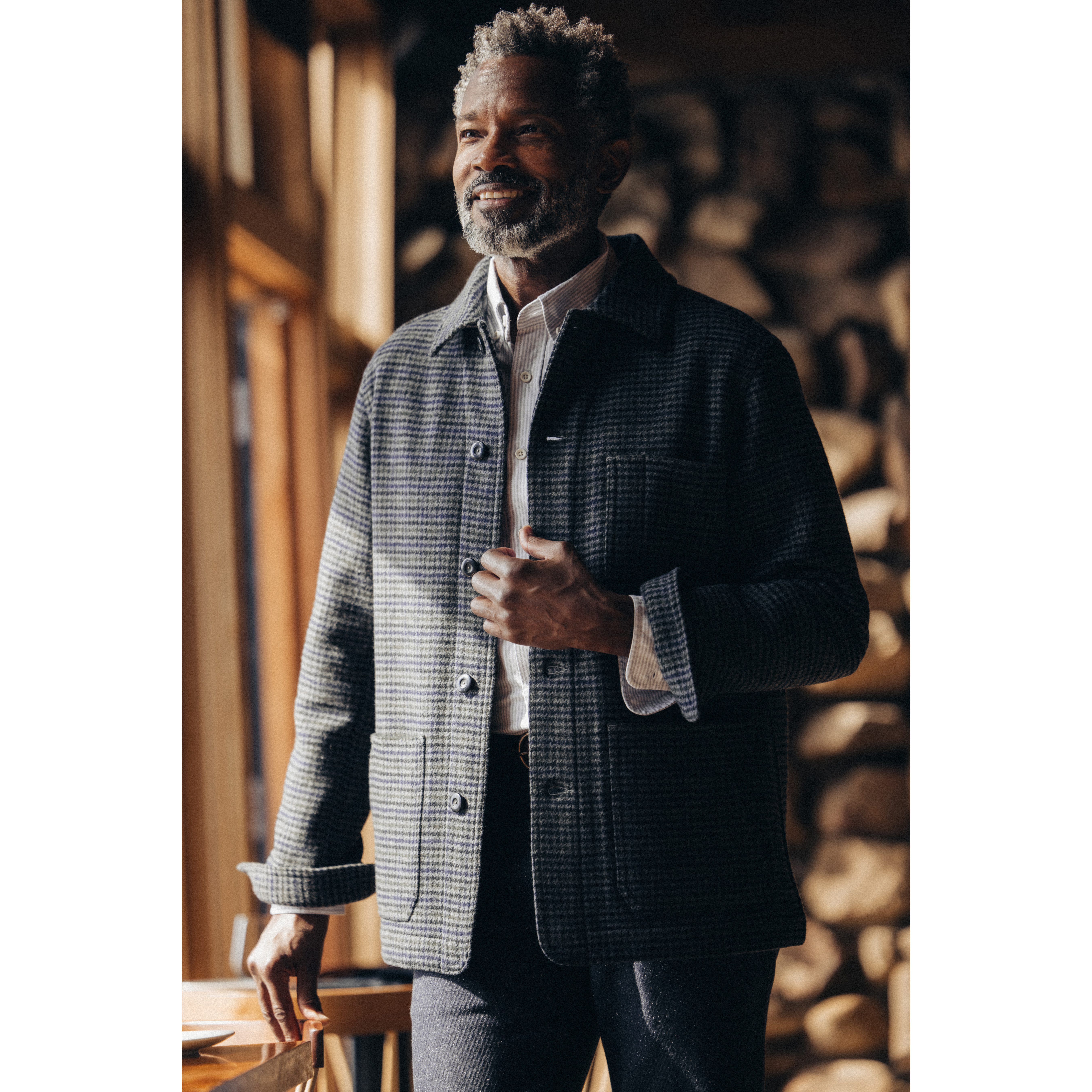 Taylor Stitch The Ojai Wool Jacket - Ash Guncheck Wool | Chore