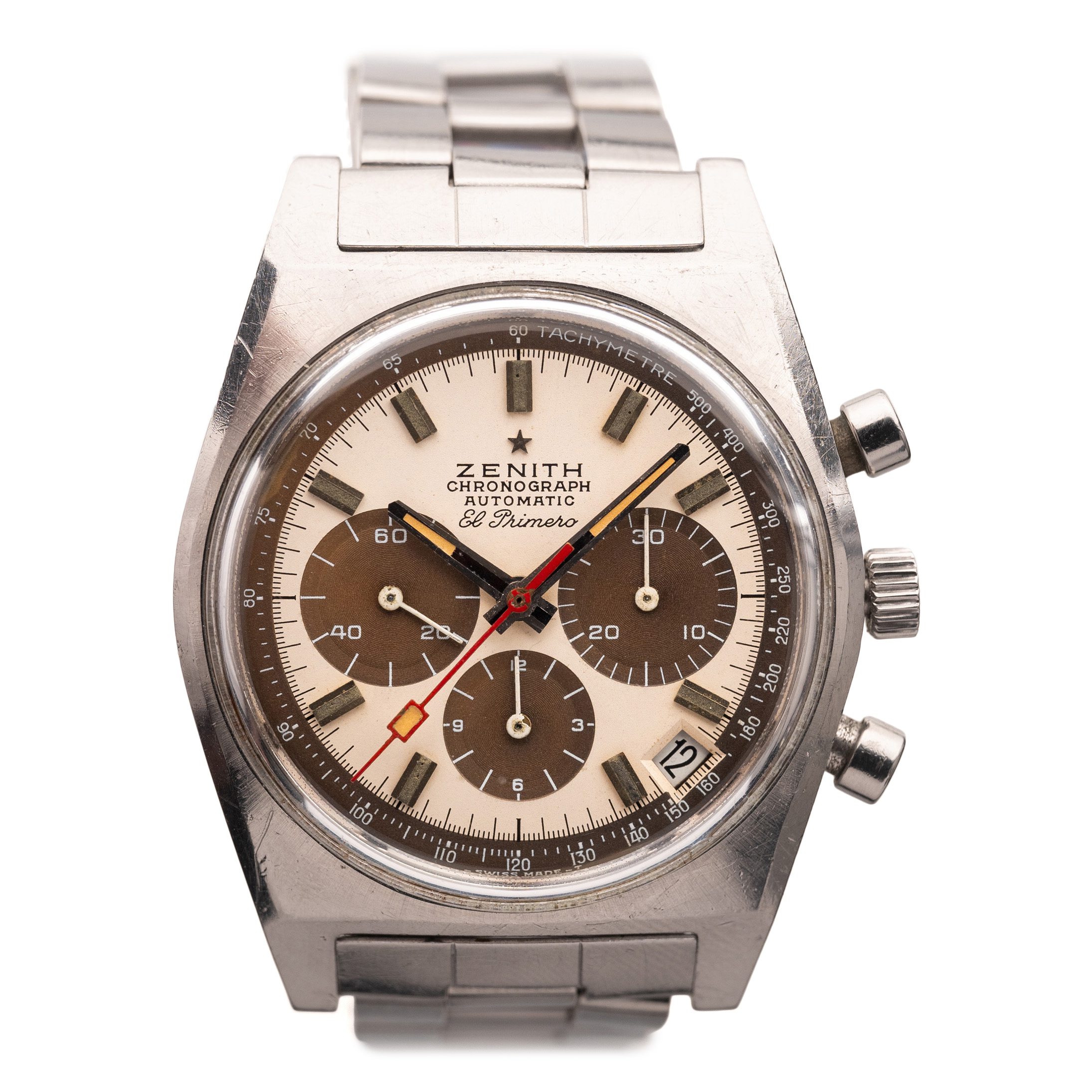 Grey and Patina Tropical Zenith A384 El Primero - Stainless Steel