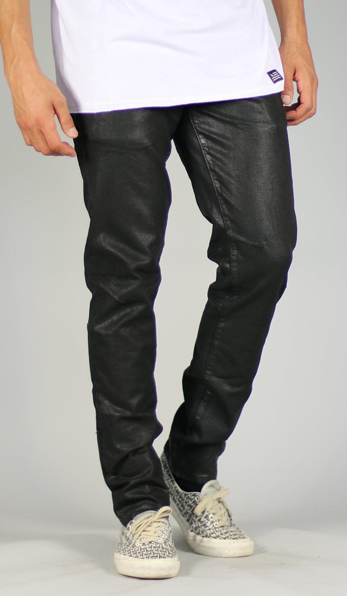 Wax Coated Slim Jean | Hyper Denim