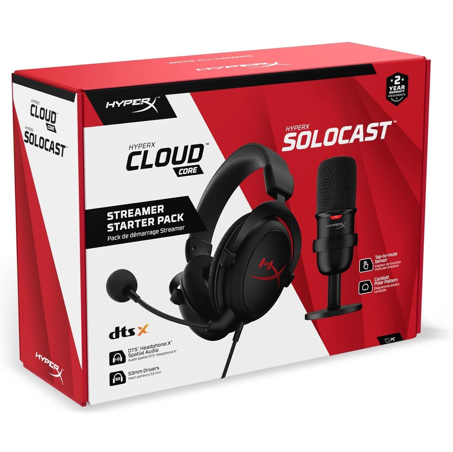 HyperX Streamer Starter Pack OPEN BOX (SoloCast Wired USB