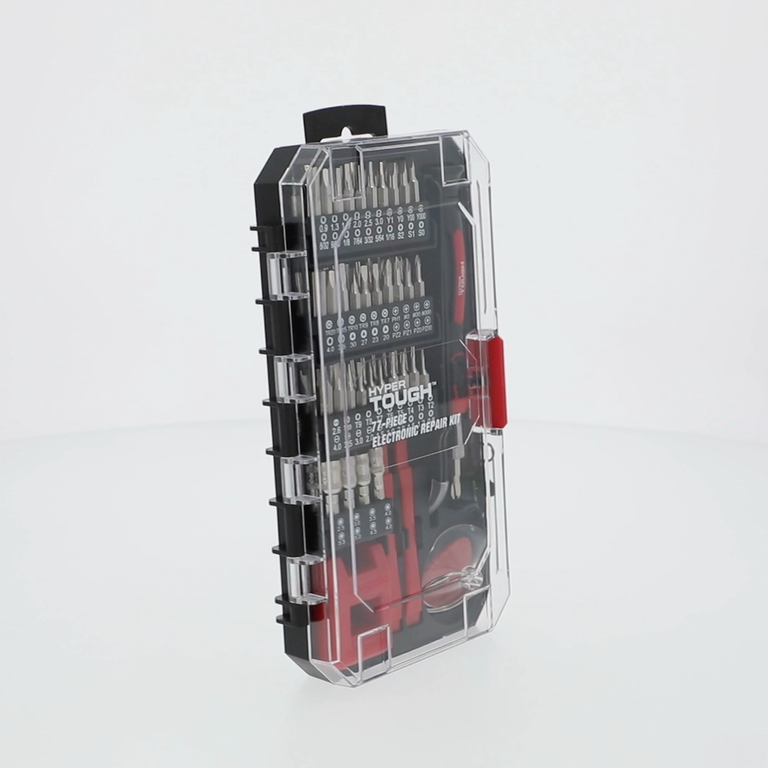 4 pack) Hyper Tough 77 Piece Precision Tool Kit with Magnetic