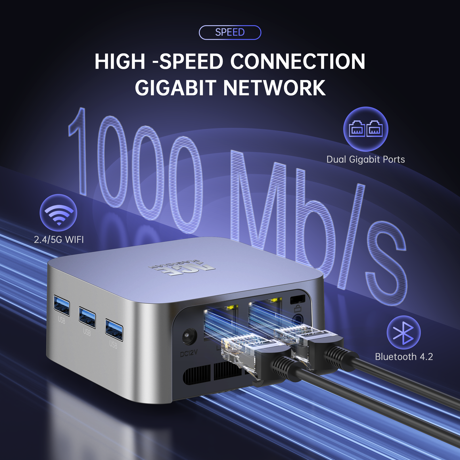 ACEMAGIC Mini PC T8PLUS, Intel 12th Gen N95, 16GB DDR5 RAM, 512GB