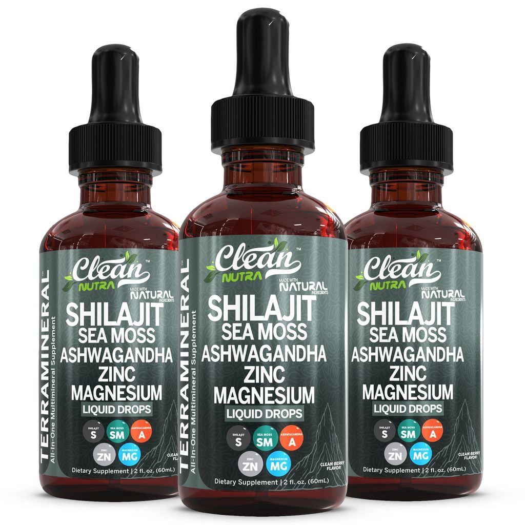 Tongkat Ali Liquid Drops Shilajit, Ashwagandha, Turkesterone