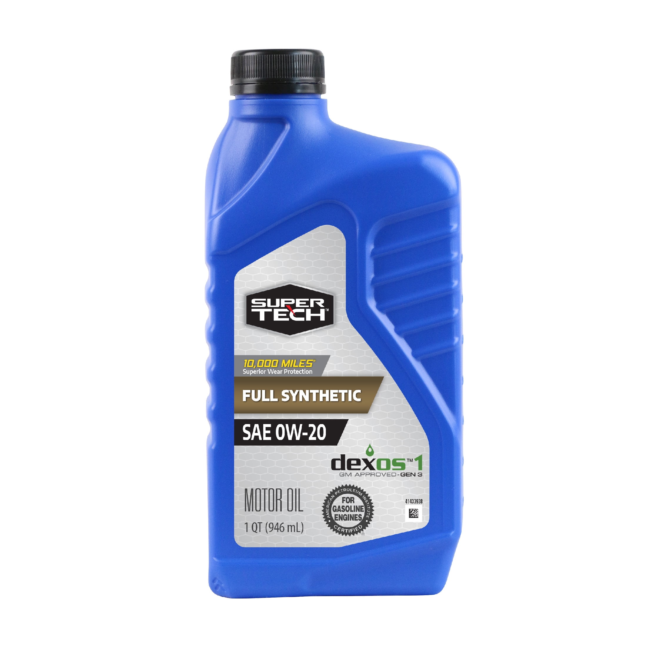 Super Tech Full Synthetic SAE 0W-20 Motor Oil 1 Quart with Wear