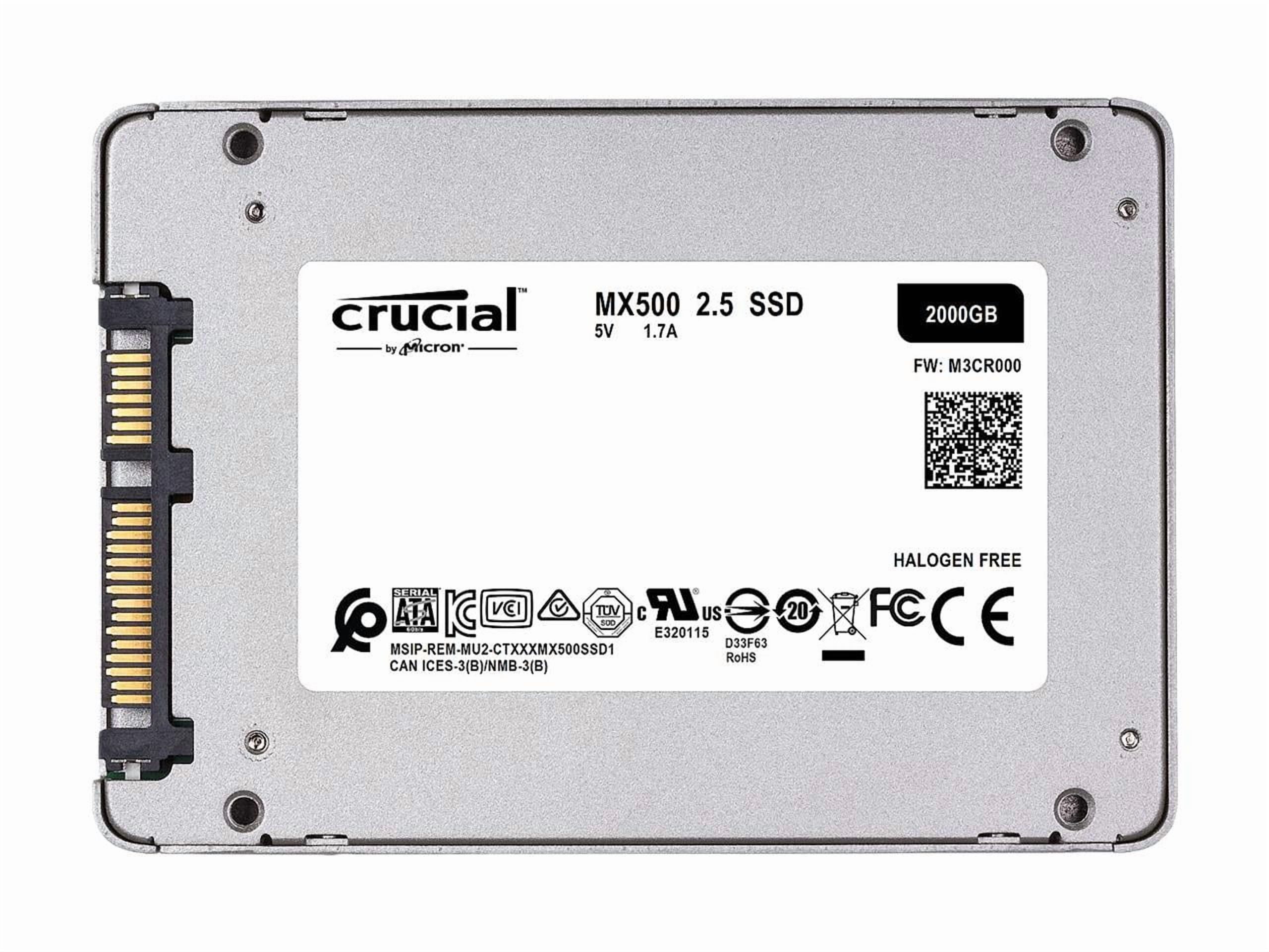 Crucial MX500 2TB 3D NAND SATA 2.5 Inch Solid State Drive SSD