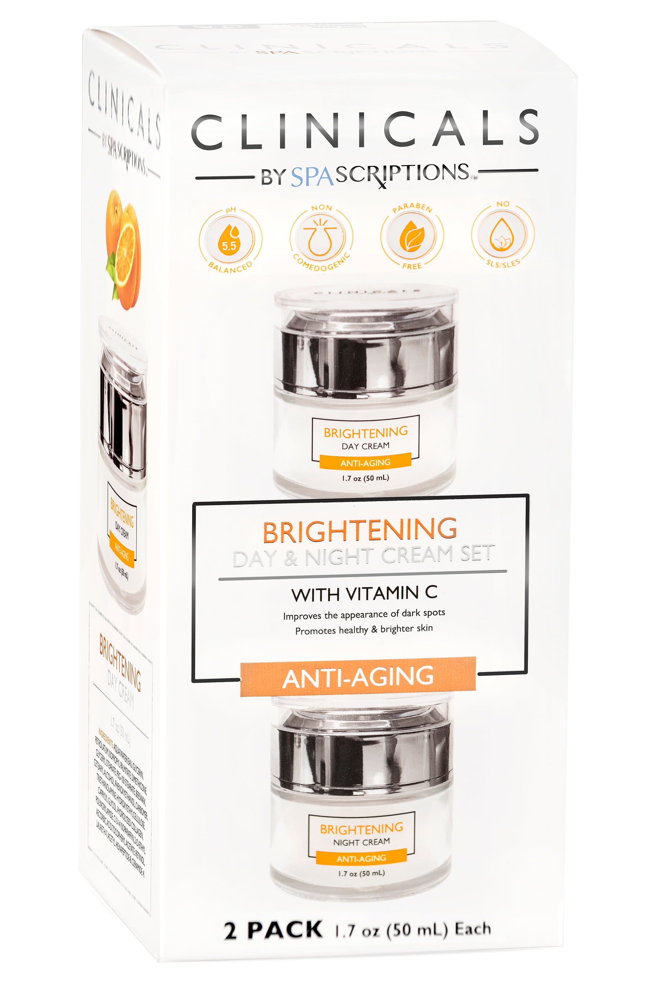 Clinicals Moisturizing Day and Night Cream Set, Retinol, Collagen