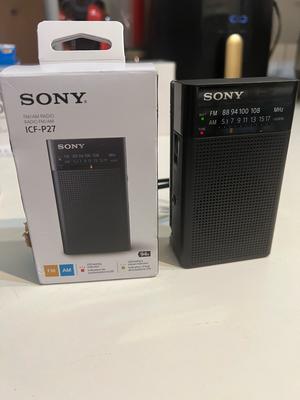 Sony ICF-P27 Compact Pocket AM/FM Portable Radio with Speaker and