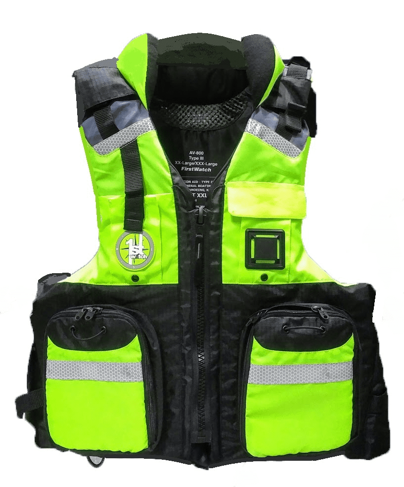 AV-800-PROY Pro Four Pocket Vests | Ice Rescue Equipment