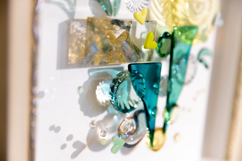 上村由希 YUKI UEMURA ガラスコラージュ SavoN Bouquet 上村由希ガラス