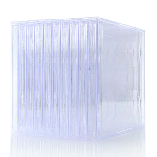 CDプラケース 2枚収納 10個入り 厚さ10mm クリア [200-FCD041C] の通販