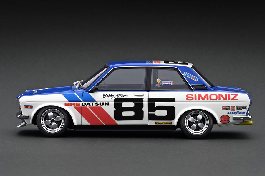 IG3309 1/18 Datsun Bluebird (510) White/Blue #85 | LINE UP | [公式