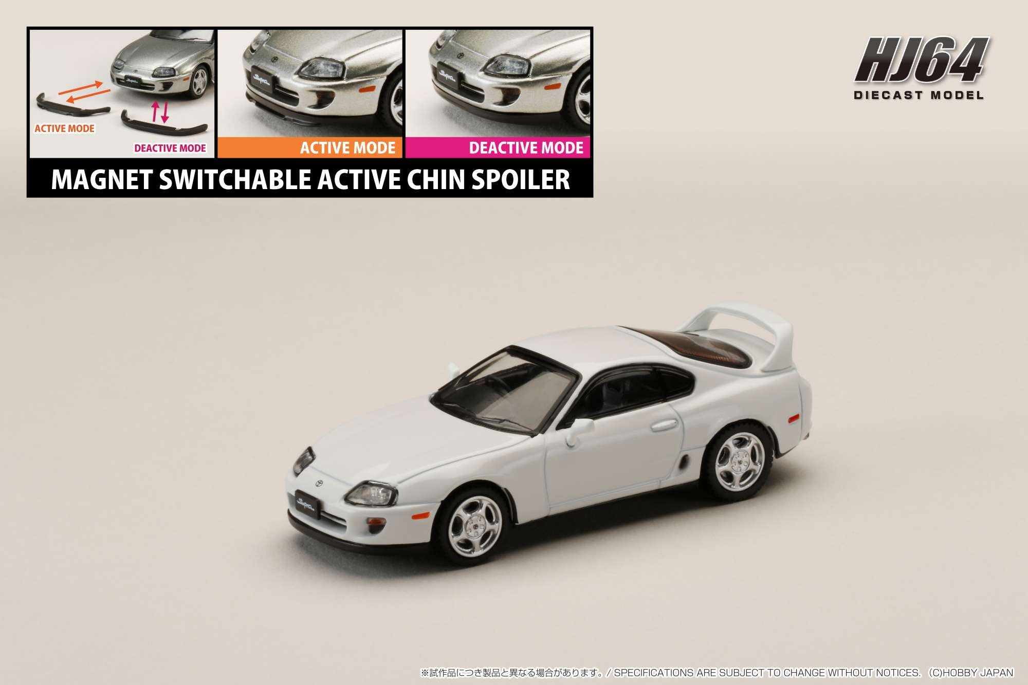 Hobby Japan HJ642042W Toyota SUPRA RZ (JZA80) with Active Spoiler