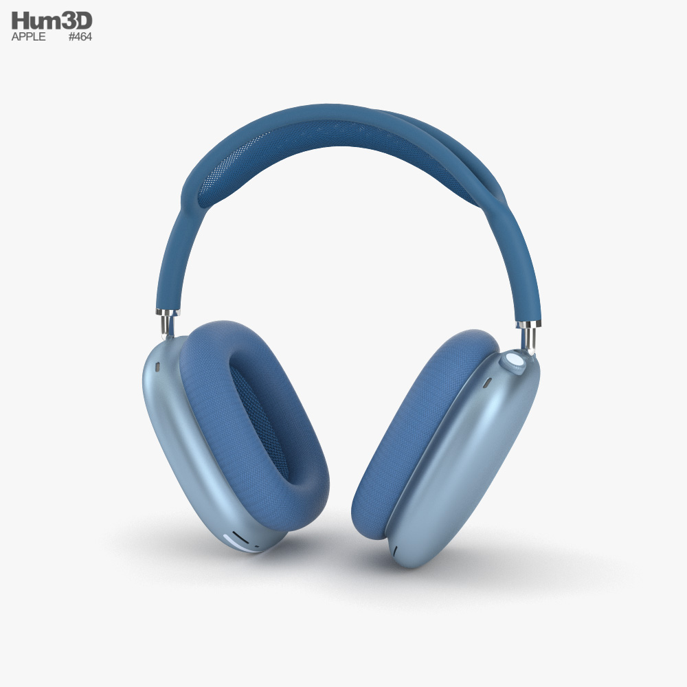 Apple AirPods Max スカイブルー 3Dモデル - ダウンロード オーディオ