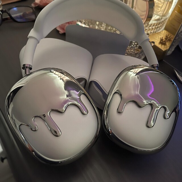 Qlix Silver Drip Frames – Airpods Max Case (lightweight, USB-C