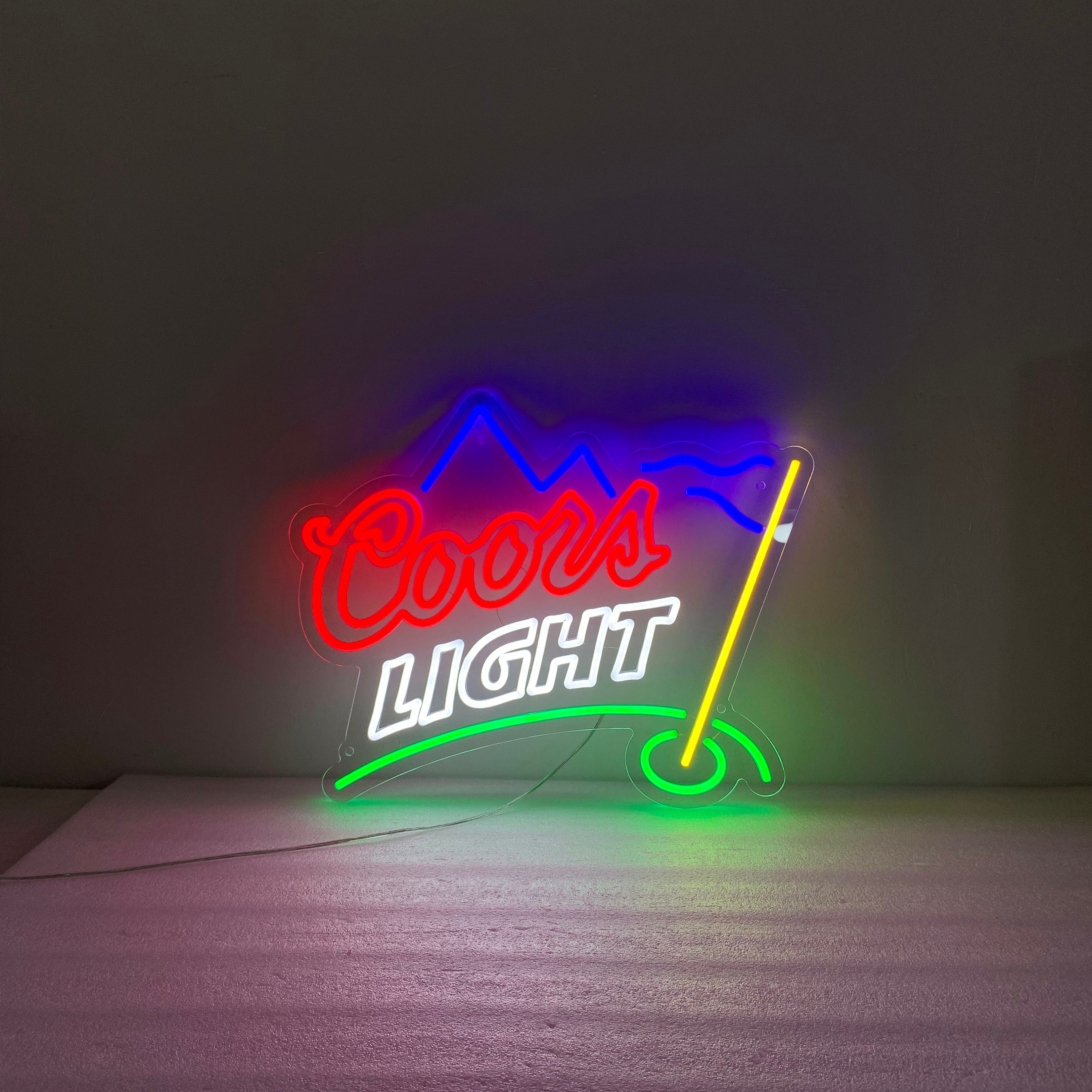 Coors Light Golf Sign, Neon Sign for Beer Bar Pub Decor Neon Light