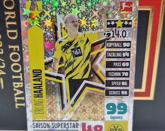 2020-21 Topps Stadium Club Chrome UCL Erling Haaland #9 CSG 9.5