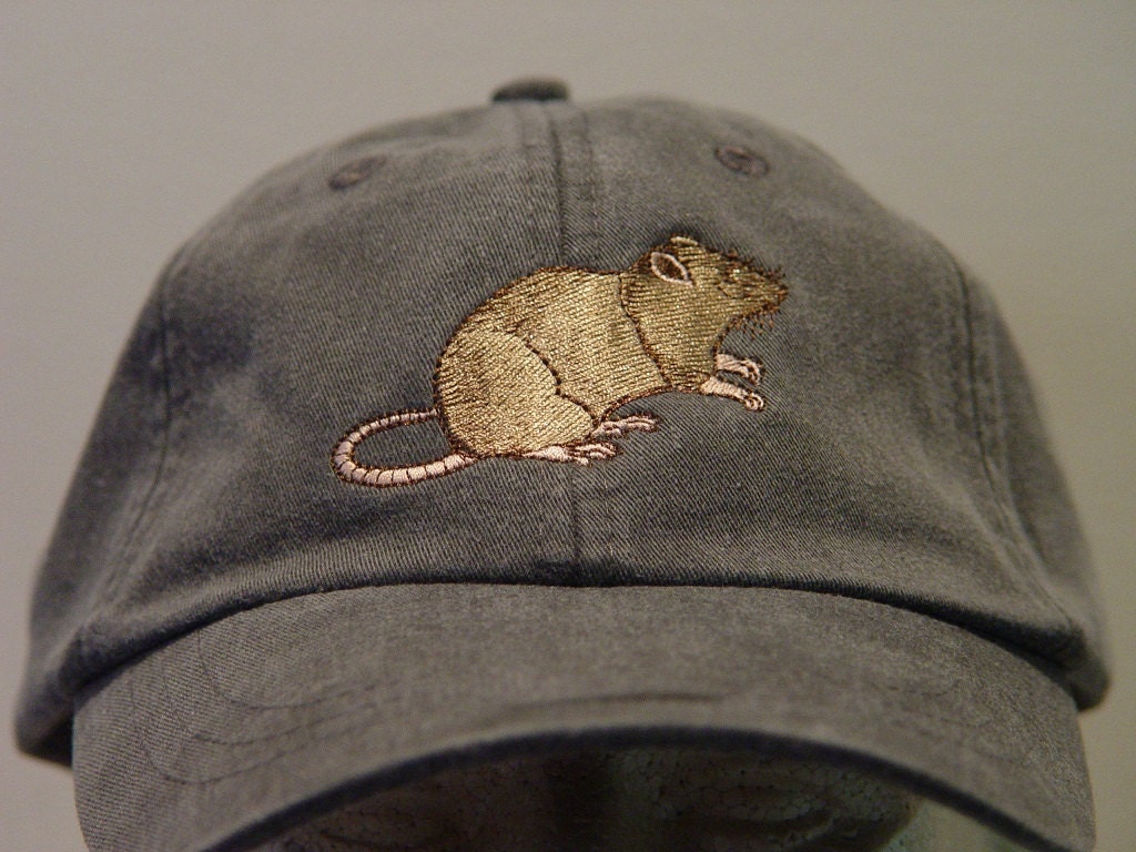 BROWN RAT RODENT Hat - Embroidered Men Women Wildlife Baseball Cap