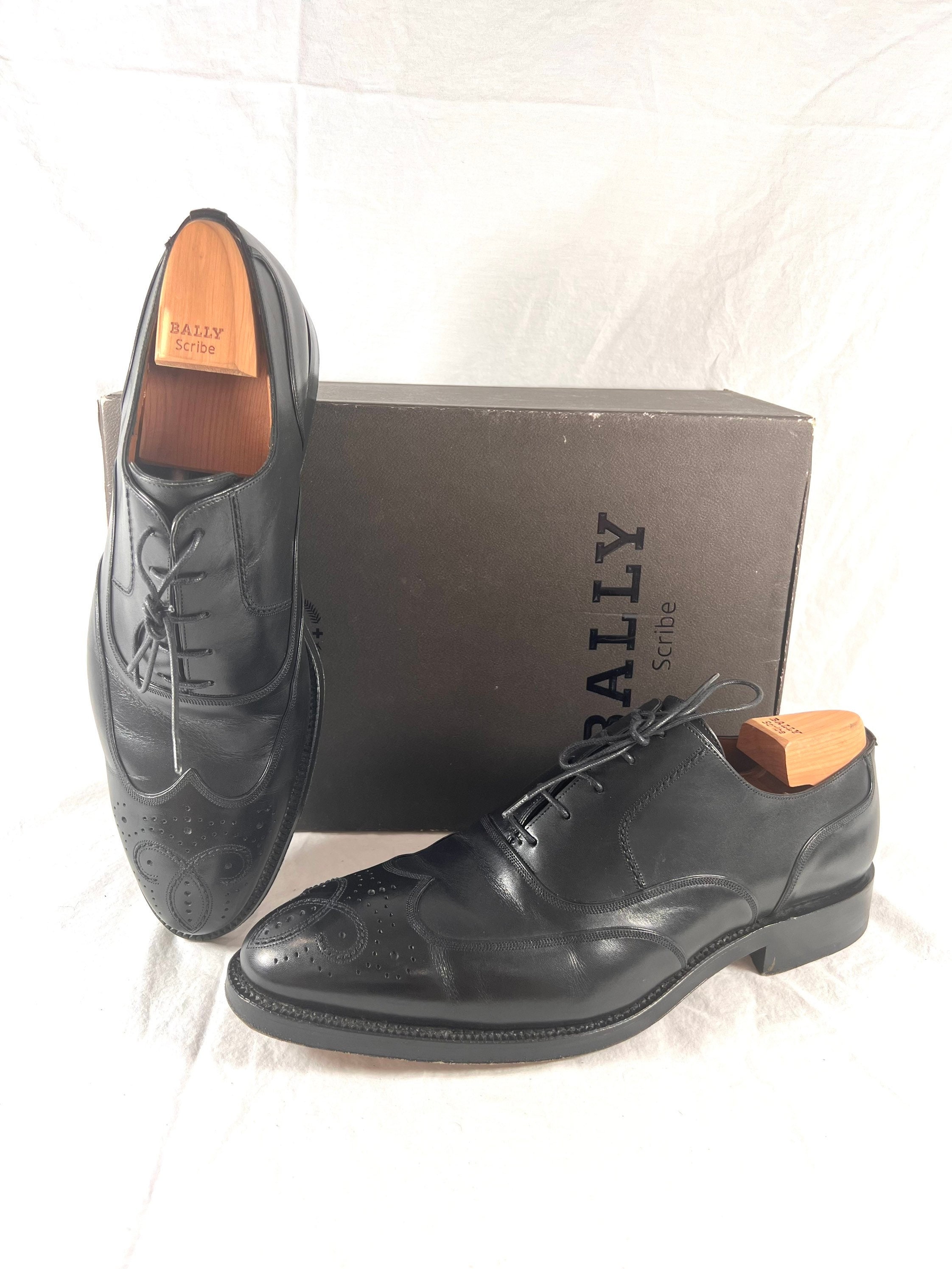 BALLY Scribe Charles ブラックレザー ハンドメイド スイス製 ドレス