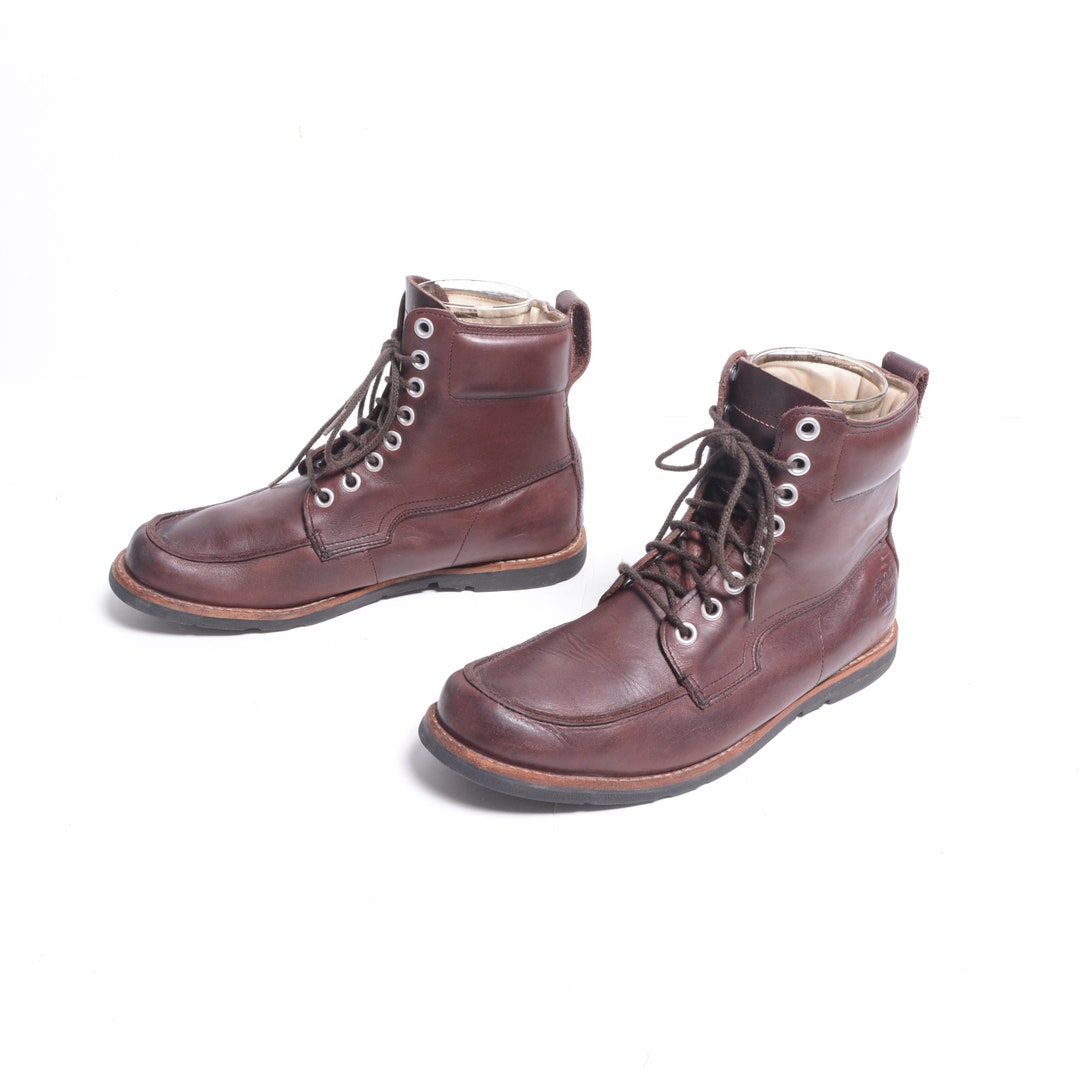 Vintage 90s 00s Timberland Moc Toe Boots Insulated Cordovan