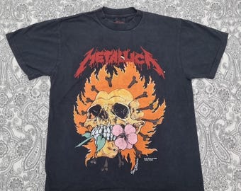 Vintage 90s Metallica Pushead T Shirt Large Size - Etsy