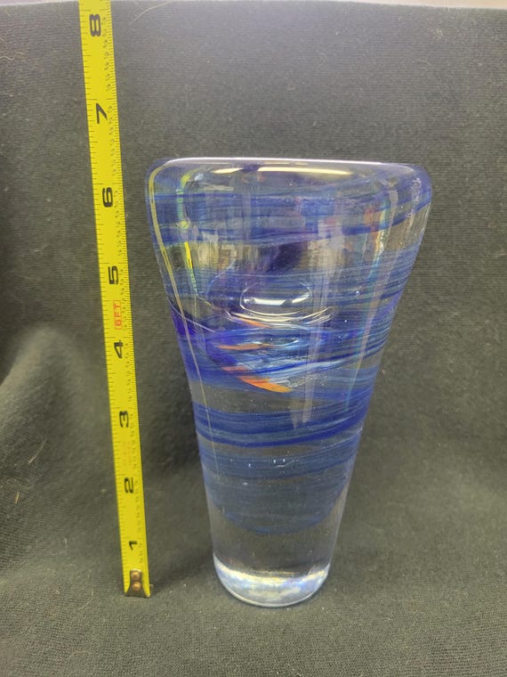 手作りウランガラス花瓶：サイン入りコレクターズアイテム - Etsy 日本