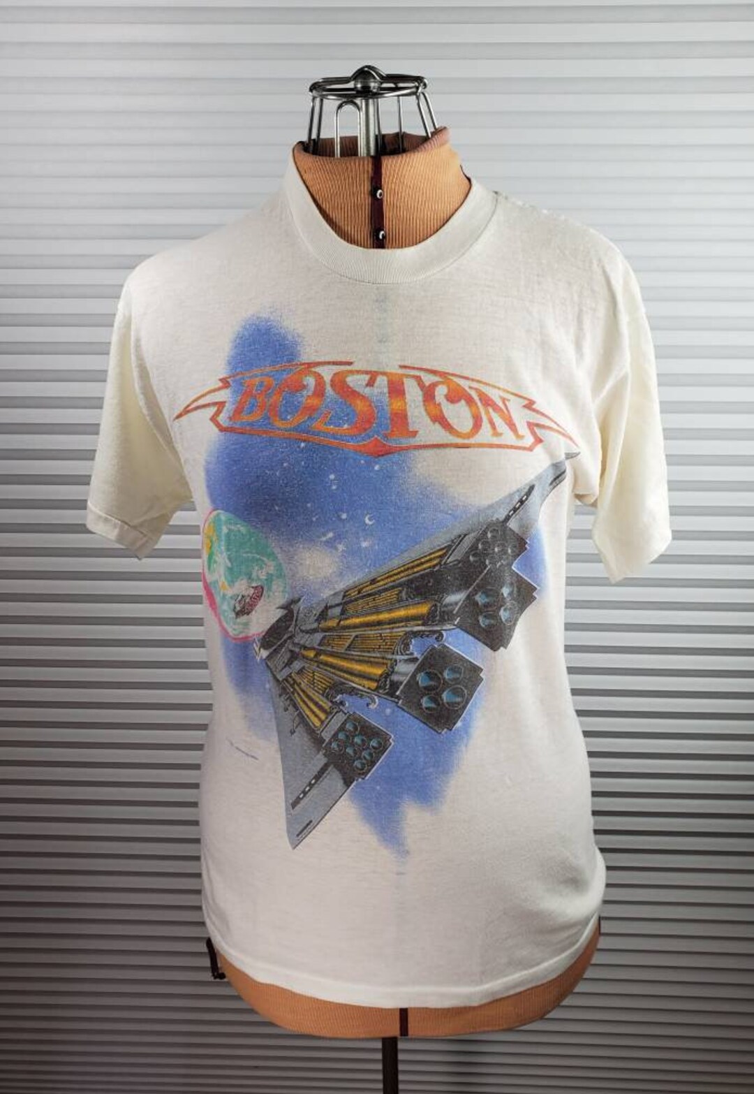 1987 Tour Boston SMALL Band T-shirt. Healthknit Tag. Made in