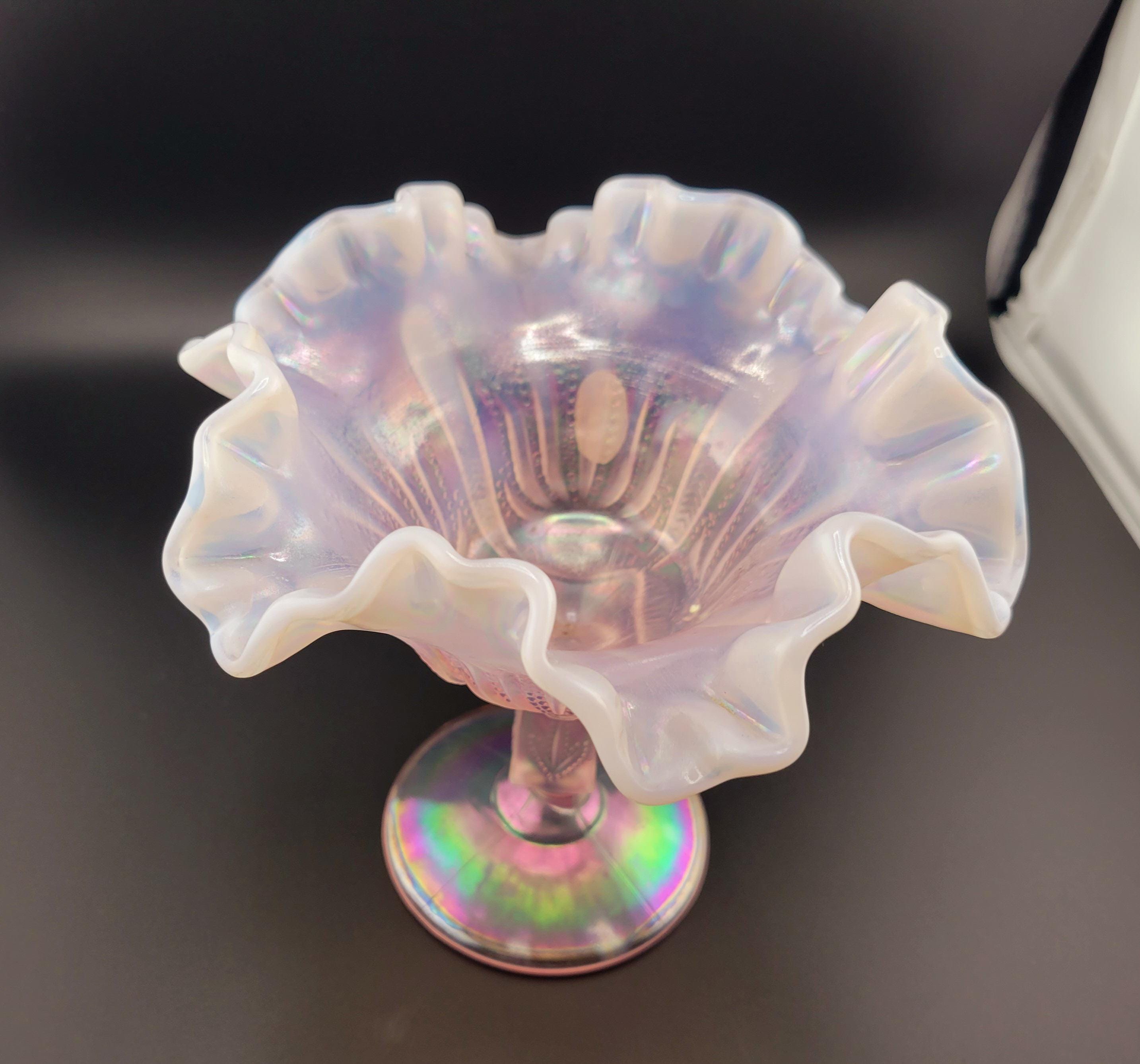 ヴィンテージ フェントン ピンク オパールセント コンポート