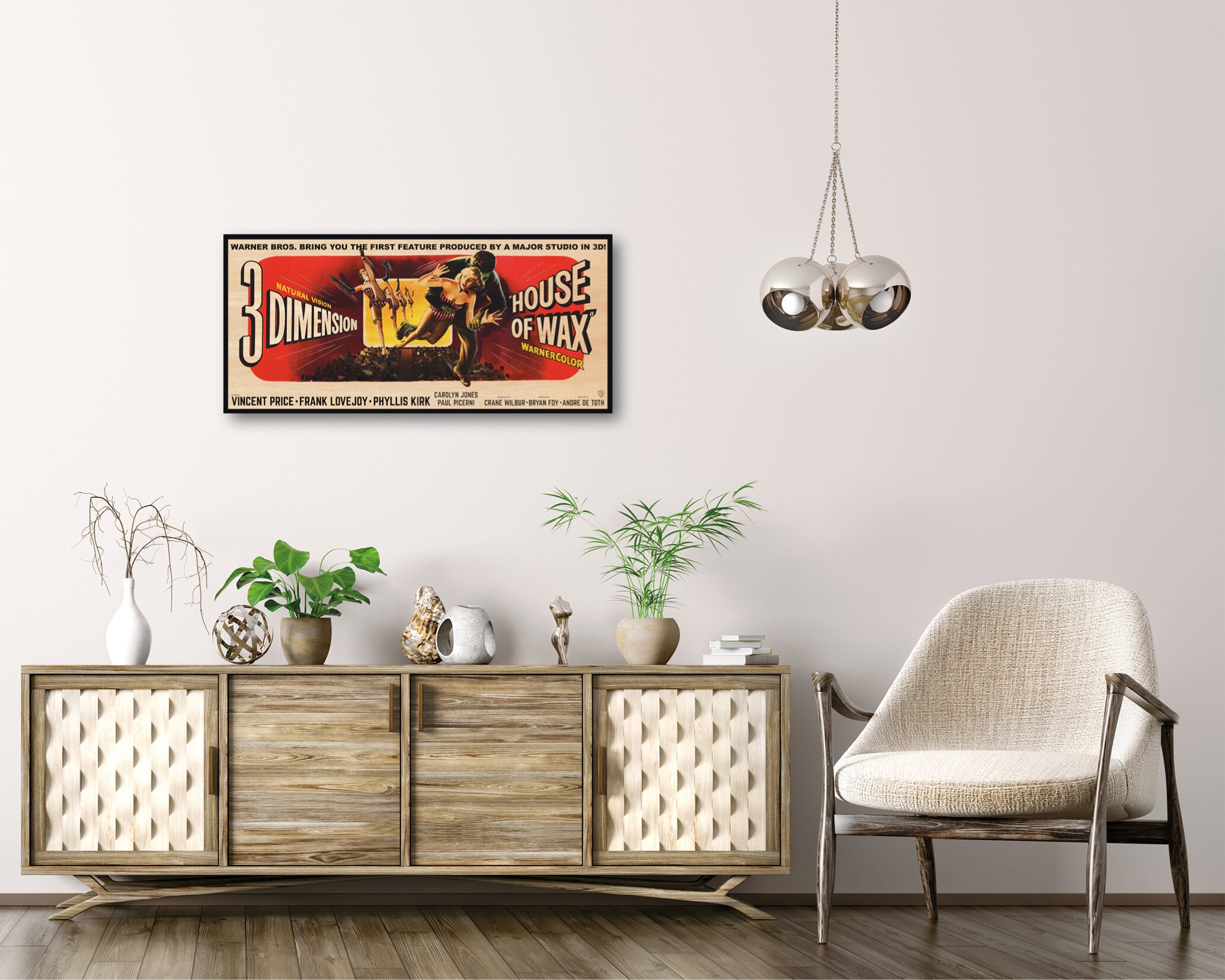 House of Wax WOODEN Wall Art Poster, Lanscape Horizontal Special